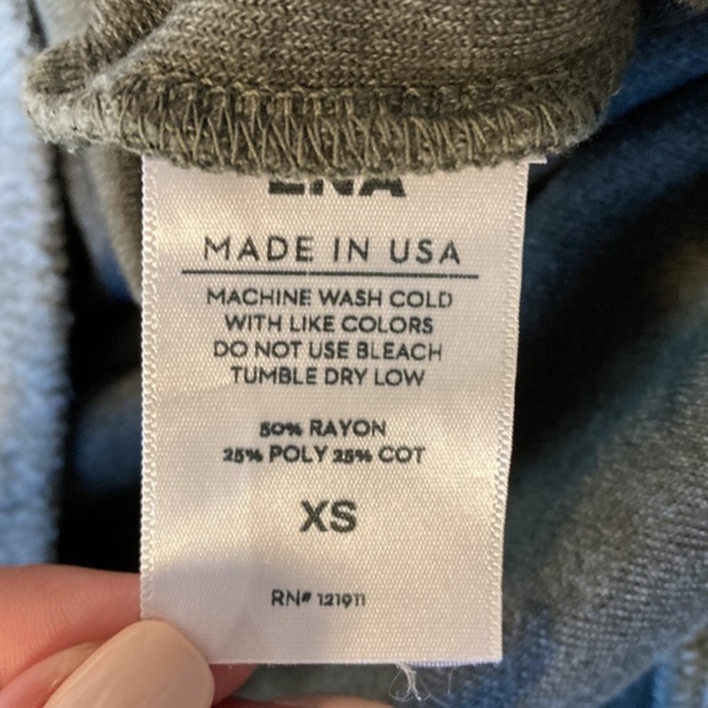 LNA‎ Embla Sherpa Sweatshirt in Elm Green XS - Picture 9 of 10